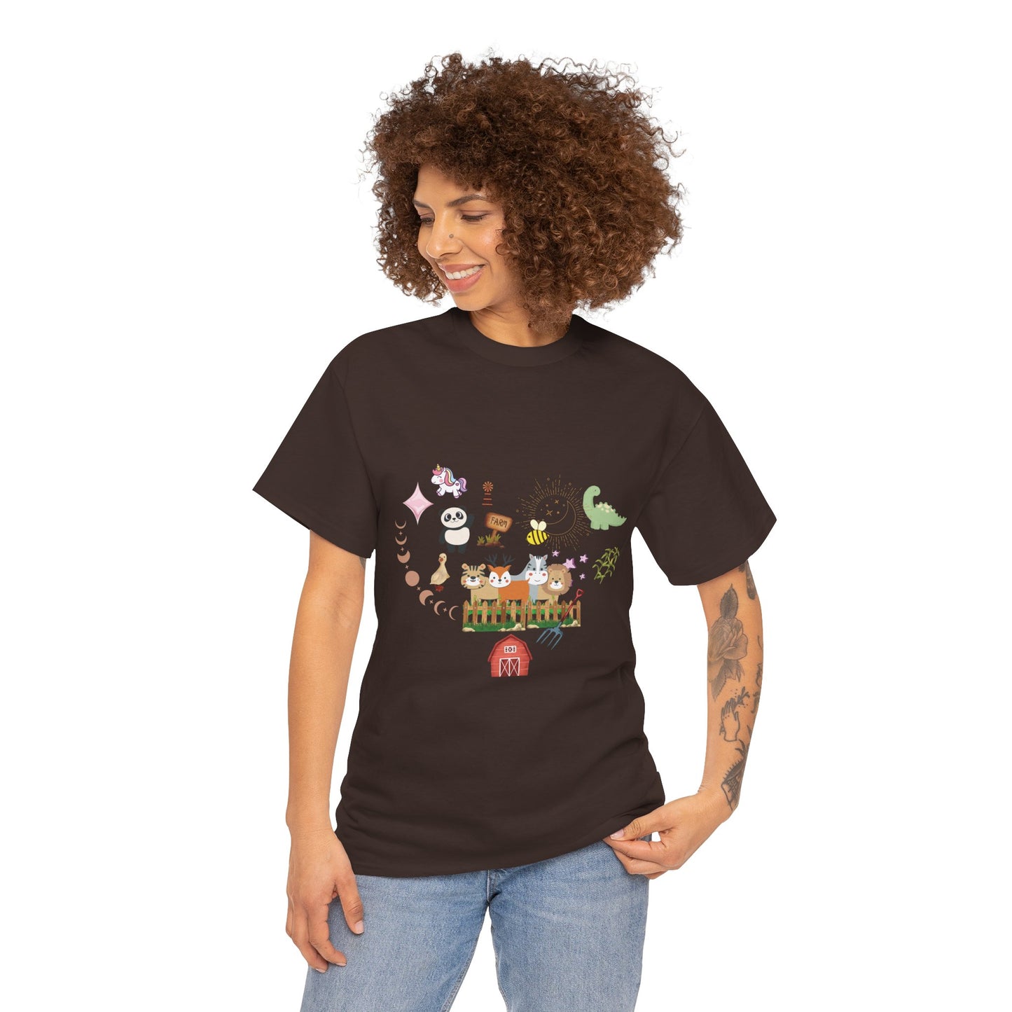 Farm Illustrations Unisex Heavy Cotton Tee