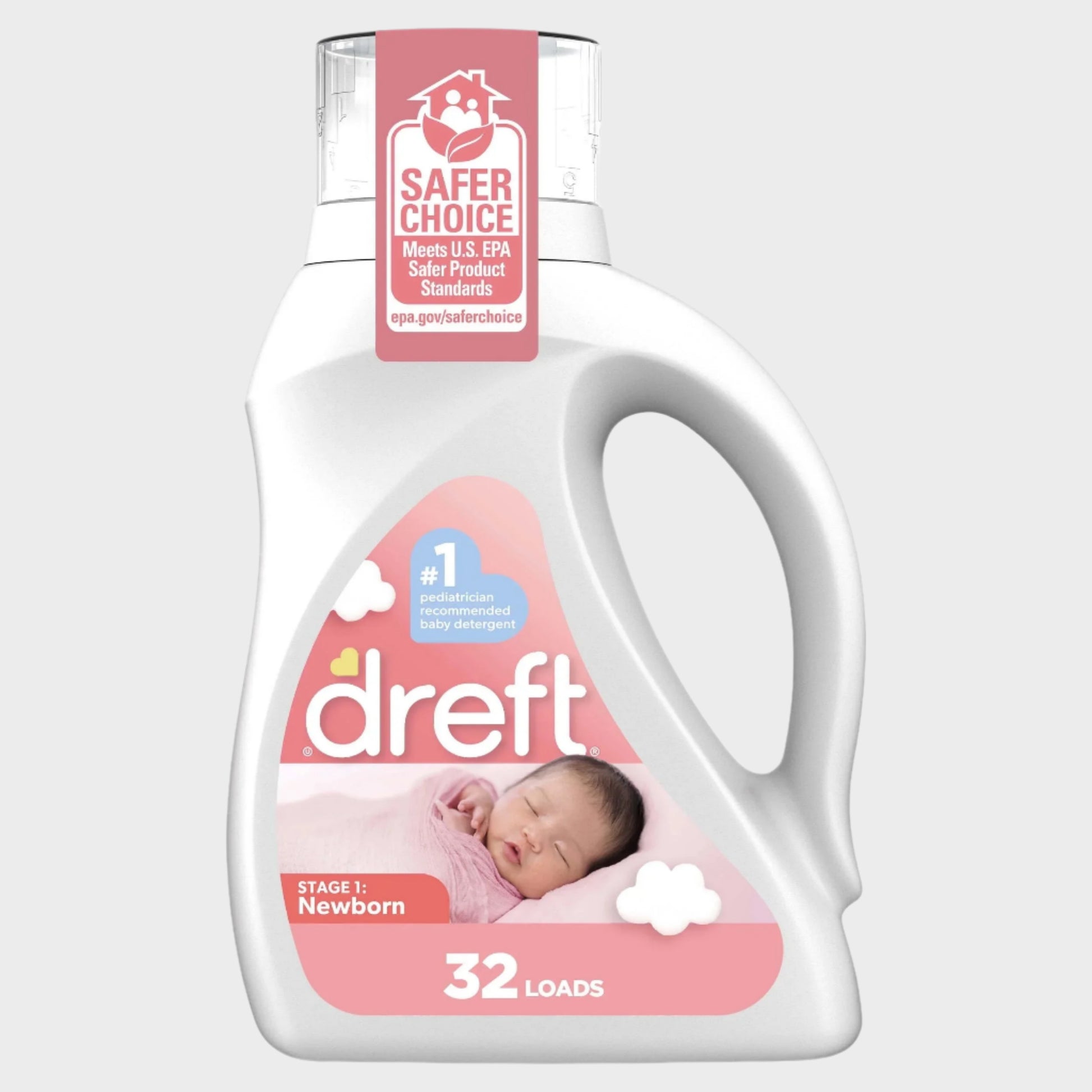 (2 Pack)  Newborn Baby Liquid Laundry Detergent, Sensitive Skin, Hypoallergenic, 64 Loads, 92 Fl Oz