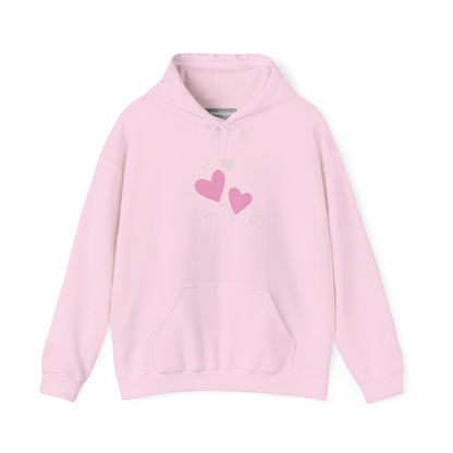 Cozy Heart-Themed Hooded Sweatshirt