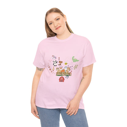 Farm Illustrations Unisex Heavy Cotton Tee