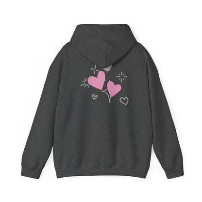 Cozy Heart-Themed Hooded Sweatshirt