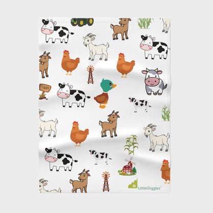 Farm Animal Baby Blanket