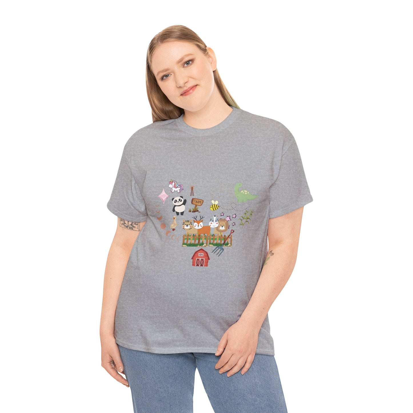 Farm Illustrations Unisex Heavy Cotton Tee