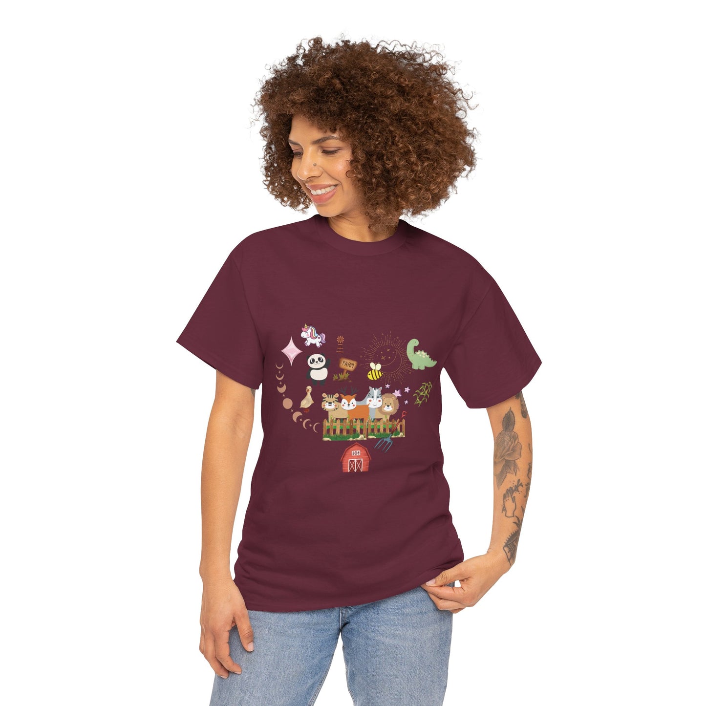 Farm Illustrations Unisex Heavy Cotton Tee