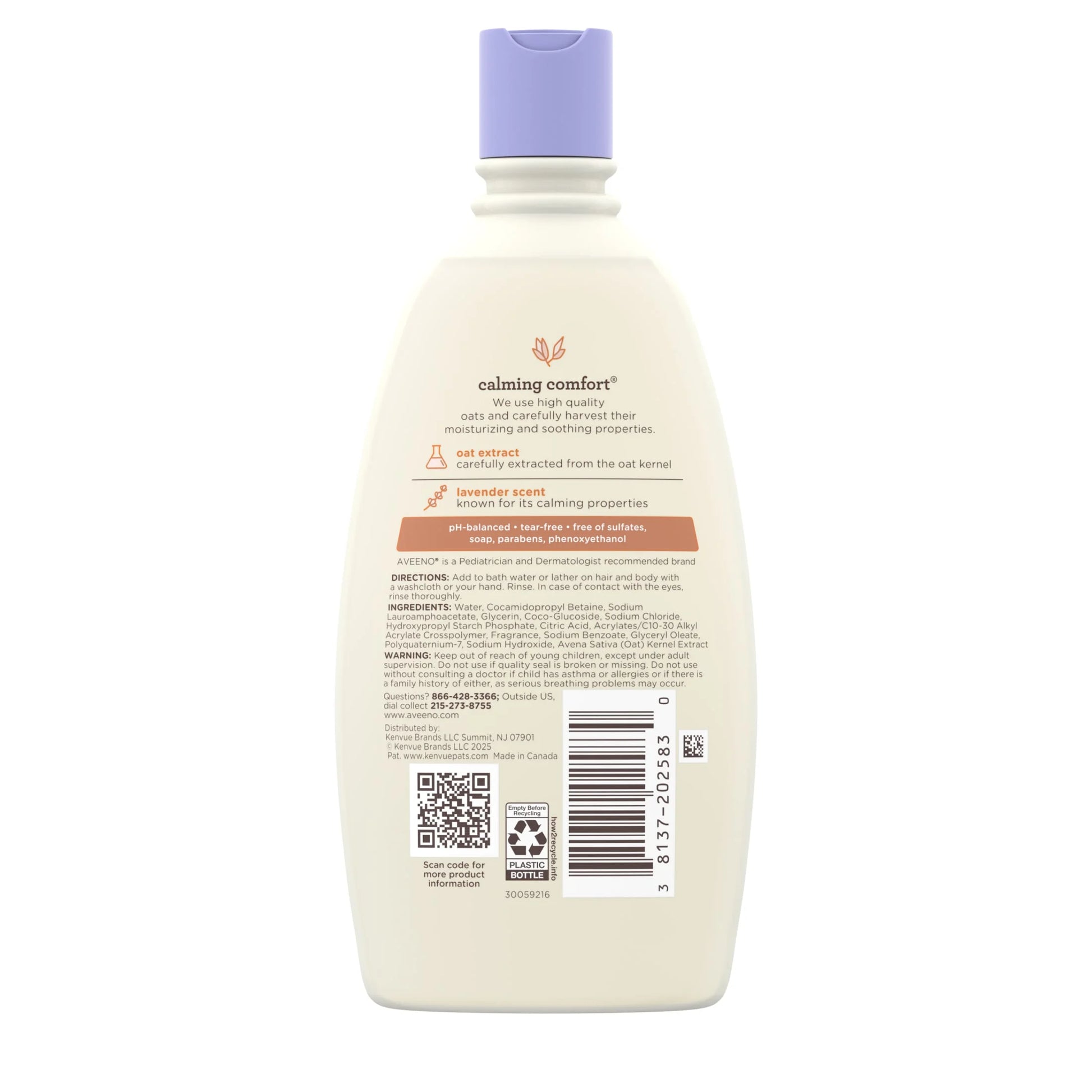 Baby Calming Comfort Bath & Wash, Lavender & Vanilla, 12 Fl. Oz
