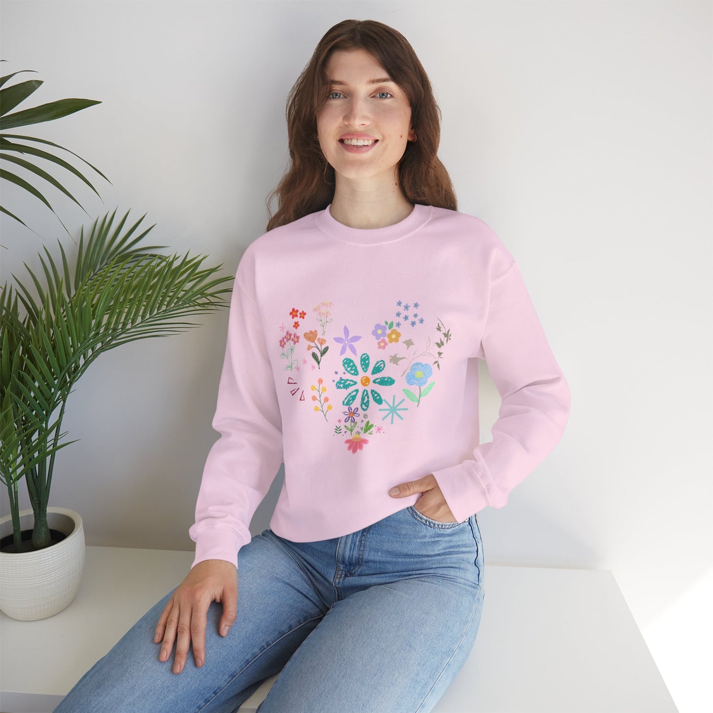 Floral Crewneck Sweatshirt