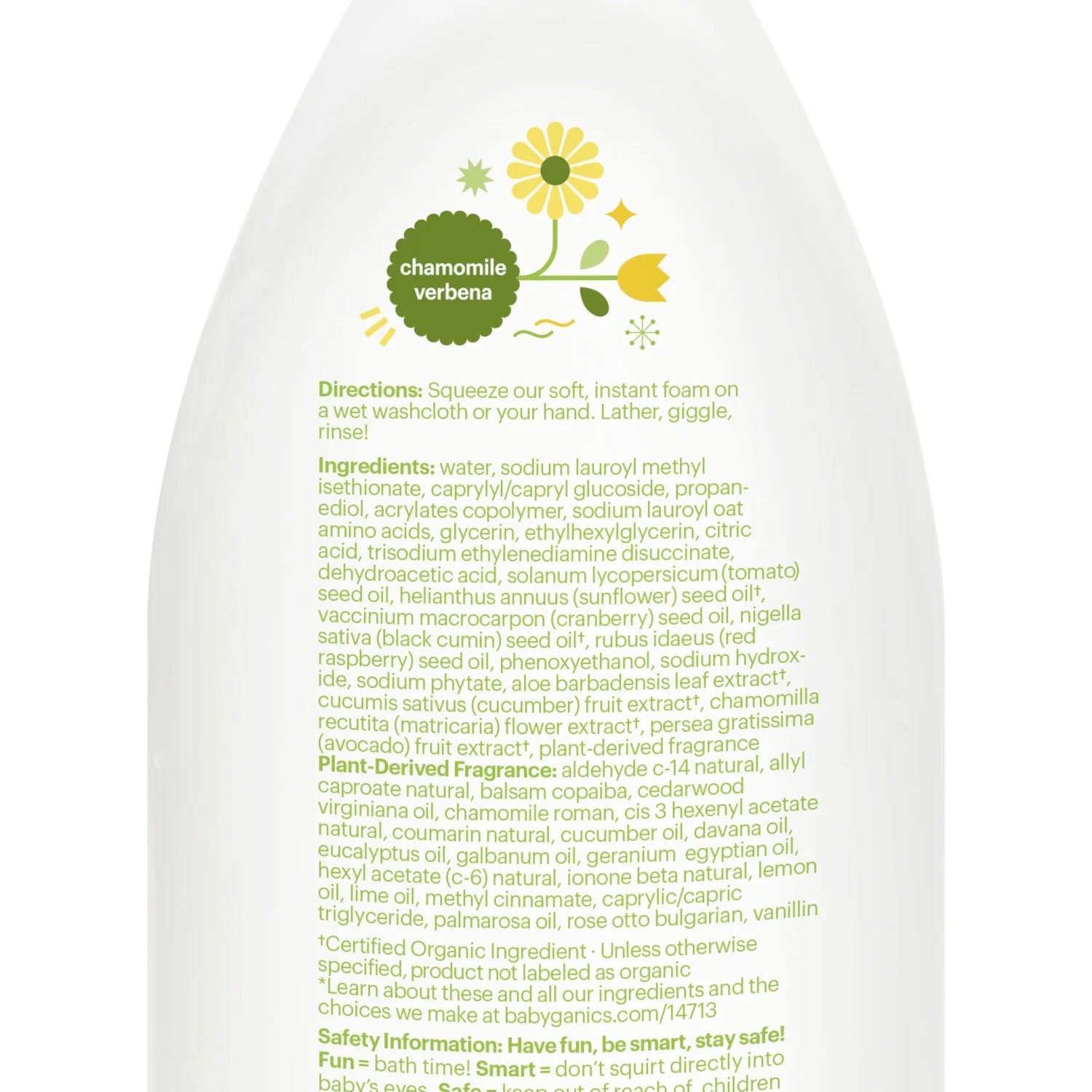 Baby Shampoo + Body Wash Pump Bottle, Chamomile Verbena, 7Oz