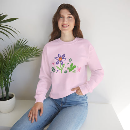 Floral Chic Artisanal Sweatshirt