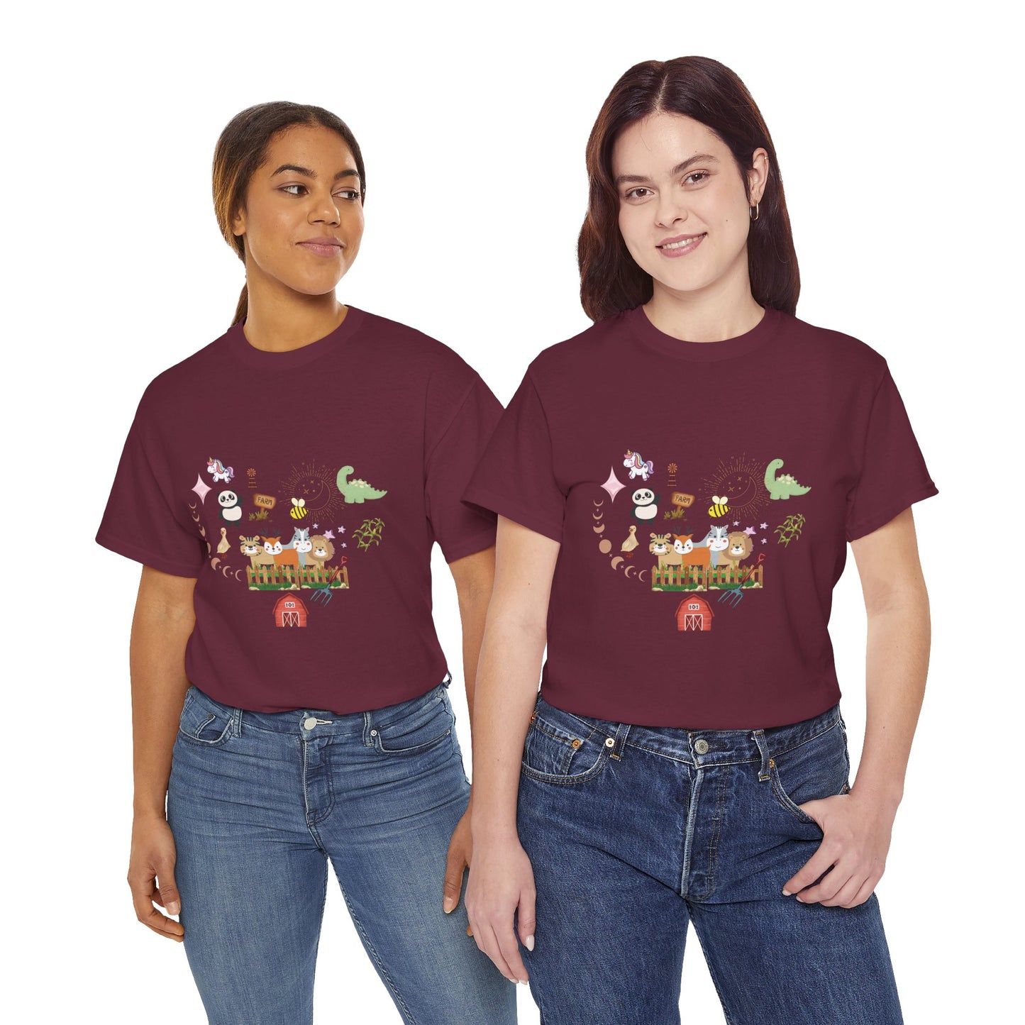 Farm Illustrations Unisex Heavy Cotton Tee