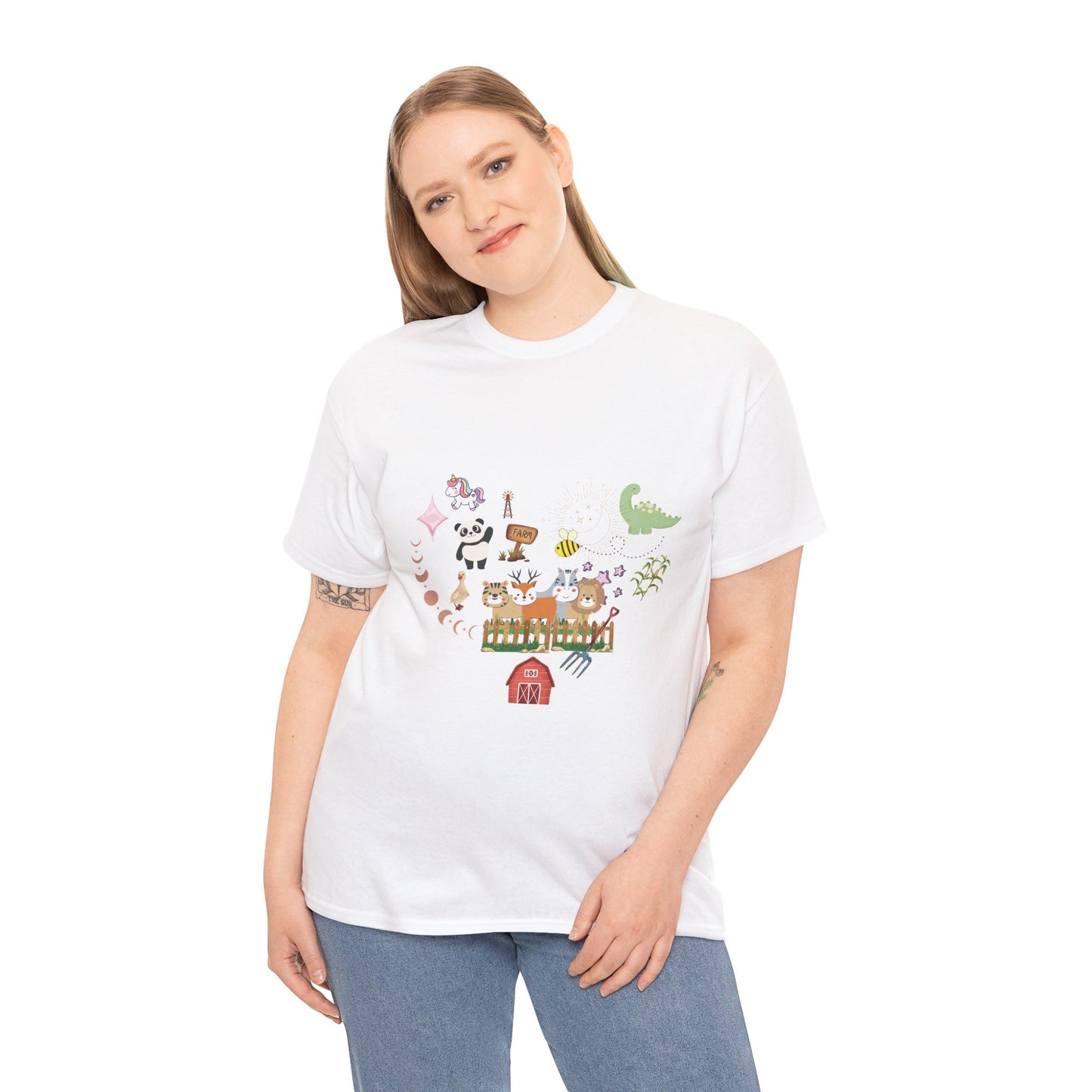 Farm Illustrations Unisex Heavy Cotton Tee