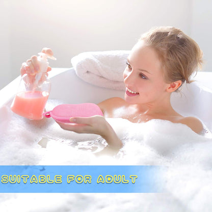 4 Pieces Baby Bath Sponge Cotton Baby Sponge Toddler Soft and Absorbent Loofah for Kids Babies Men Women(Red, Purple, Green, Orange)