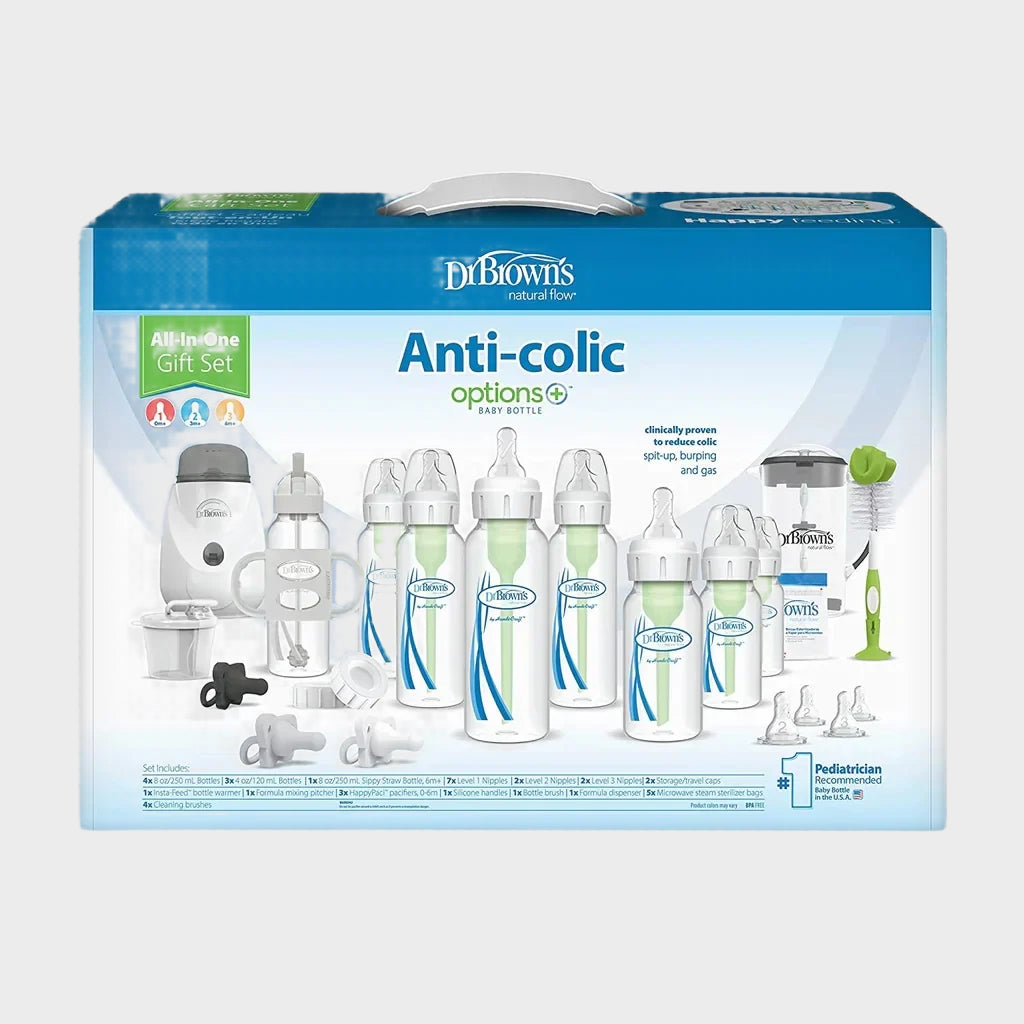 Dr. Brown’S Natural Flow Options+ All-In-One Baby Bottle Gift Set, 38 Piece