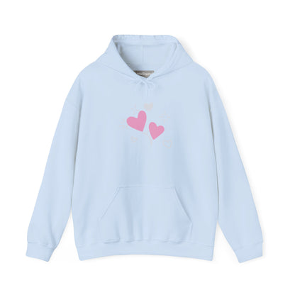 Cozy Heart-Themed Hooded Sweatshirt