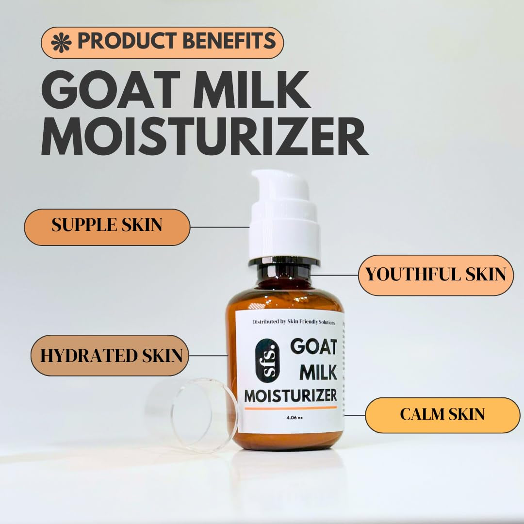 Goat Milk Moisturizer Face Cream with Organic Honey, Aloe Vera and Coconut Oil - Organic and All Natural Lotion Goats Milk Lotion for Women