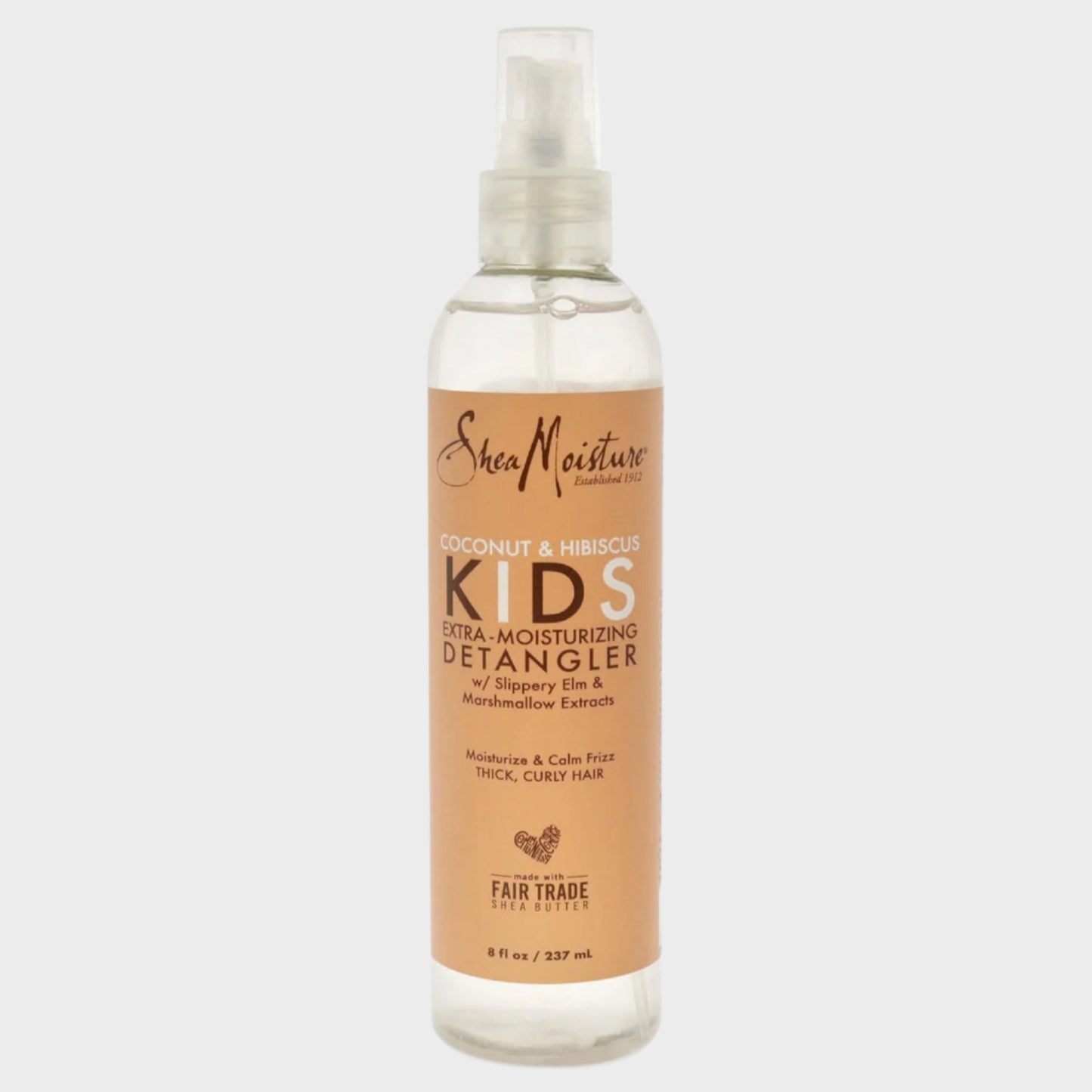 Kids Extra Moisturizing Detangler for Curly Hair Coconut and Hibiscus Kids Detangler with Shea Butter 8 Oz