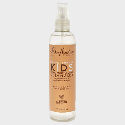 Kids Extra Moisturizing Detangler for Curly Hair Coconut and Hibiscus Kids Detangler with Shea Butter 8 Oz