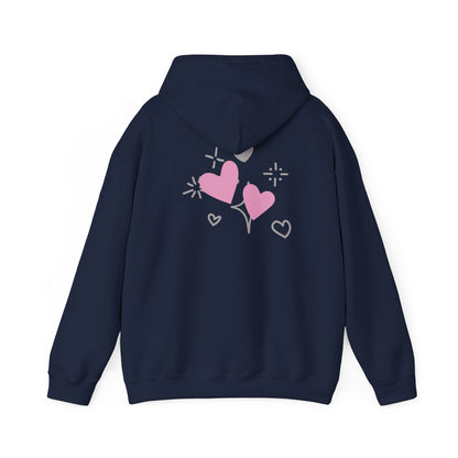 Cozy Heart-Themed Hooded Sweatshirt