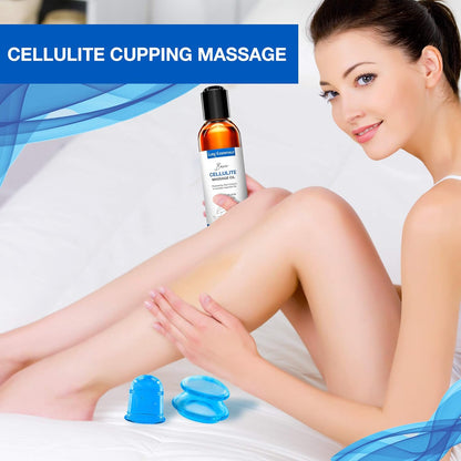 Skincare Body Oil for Stretch Marks and Scars, anti Cellulite Massage Oil and Lymphatic Massage Oils, Belly Oil for Pregnancy, Surgical Scars - All Skin Types with Coconut, Vitamin E and Omega 3