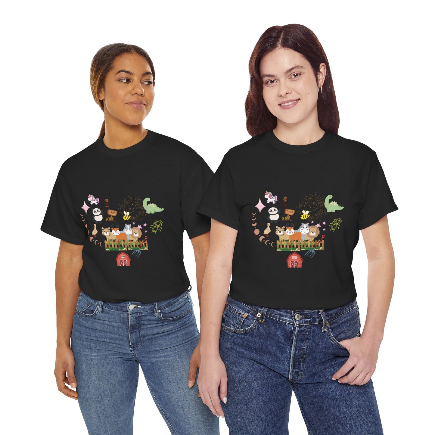 Farm Illustrations Unisex Heavy Cotton Tee