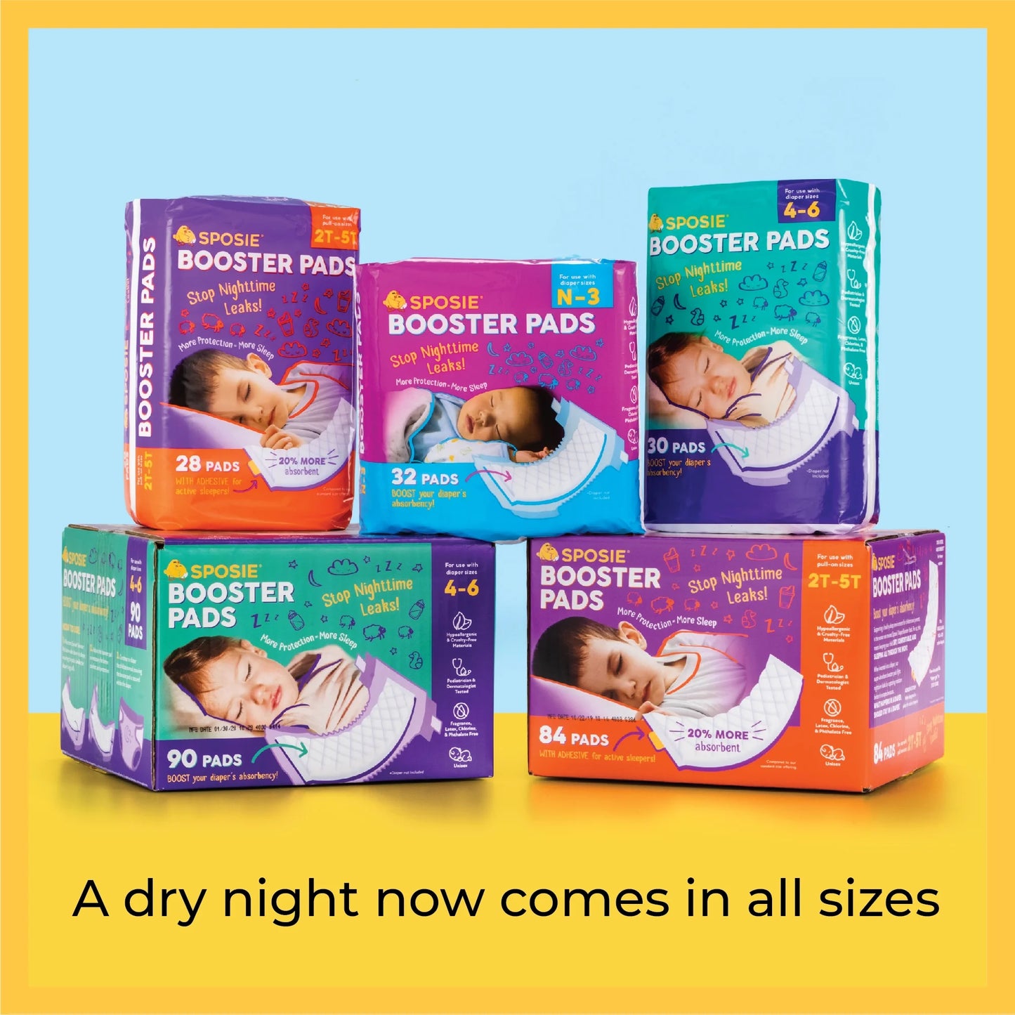 Booster Pads Diaper Doublers, 30 Pads