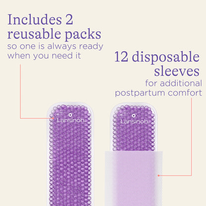 Hot and Cold Pads, Postpartum Essentials, Purple, 2 Ct.