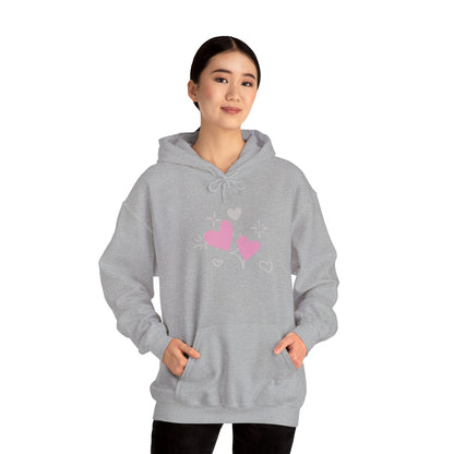 Cozy Heart-Themed Hooded Sweatshirt