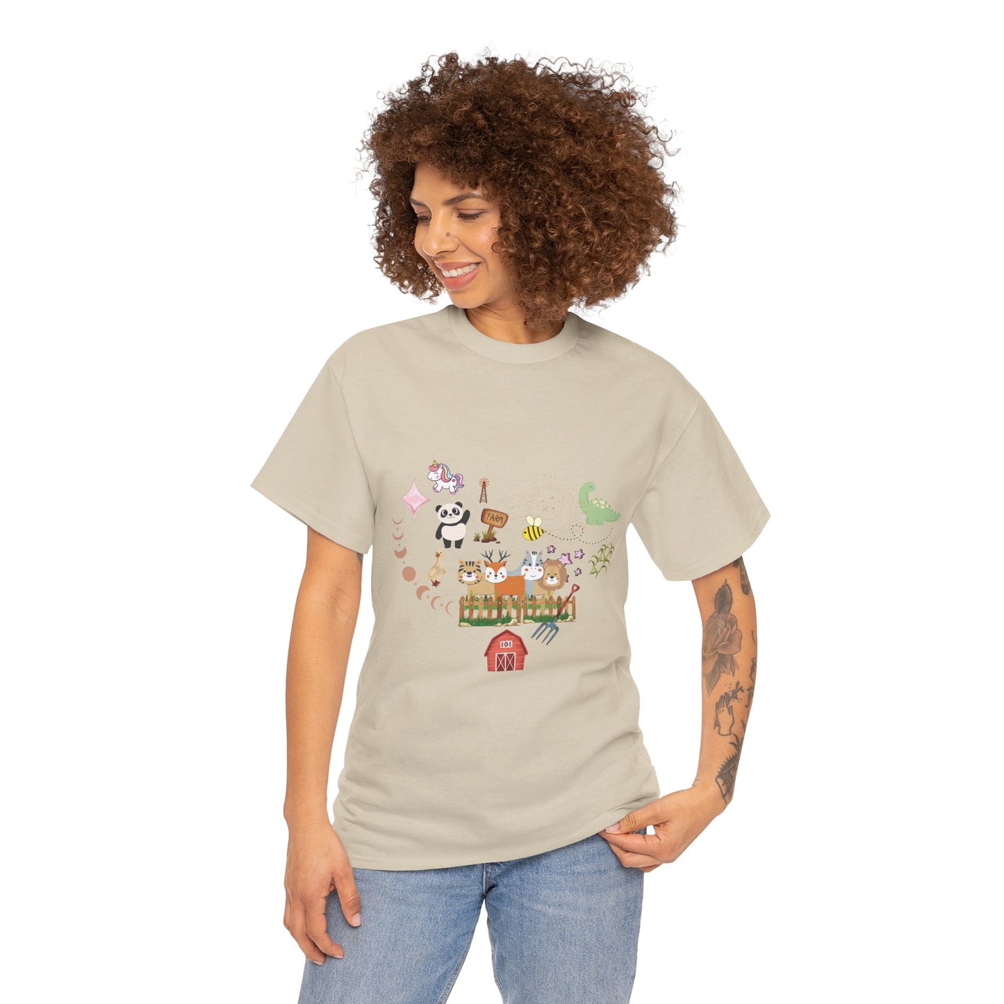 Farm Illustrations Unisex Heavy Cotton Tee