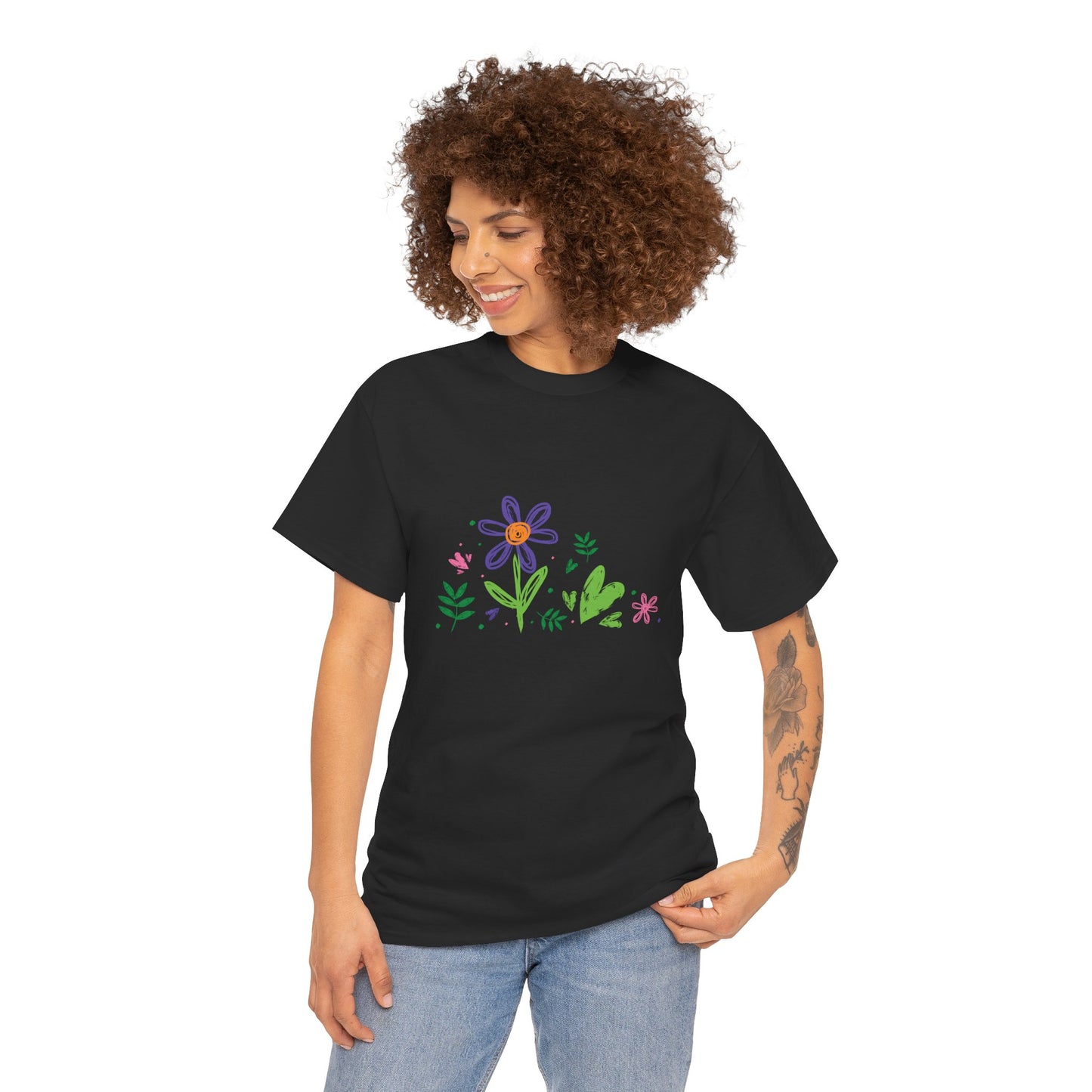 Floral Unisex Heavy Cotton Tee