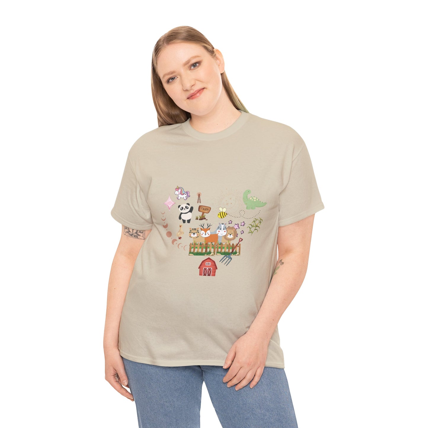 Farm Illustrations Unisex Heavy Cotton Tee