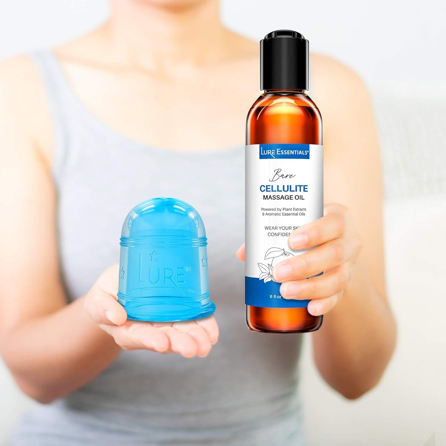 Skincare Body Oil for Stretch Marks and Scars, anti Cellulite Massage Oil and Lymphatic Massage Oils, Belly Oil for Pregnancy, Surgical Scars - All Skin Types with Coconut, Vitamin E and Omega 3