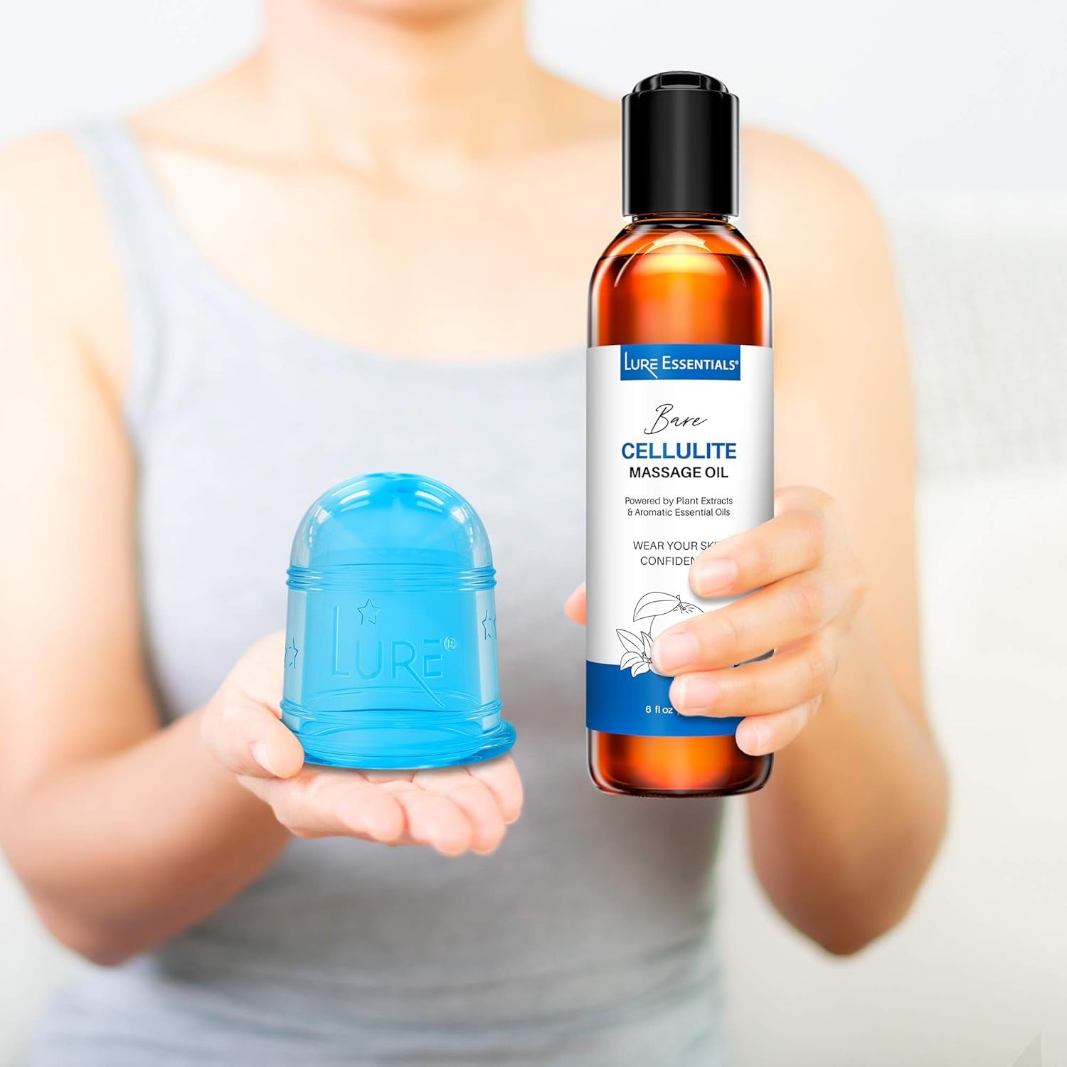 Skincare Body Oil for Stretch Marks and Scars, anti Cellulite Massage Oil and Lymphatic Massage Oils, Belly Oil for Pregnancy, Surgical Scars - All Skin Types with Coconut, Vitamin E and Omega 3