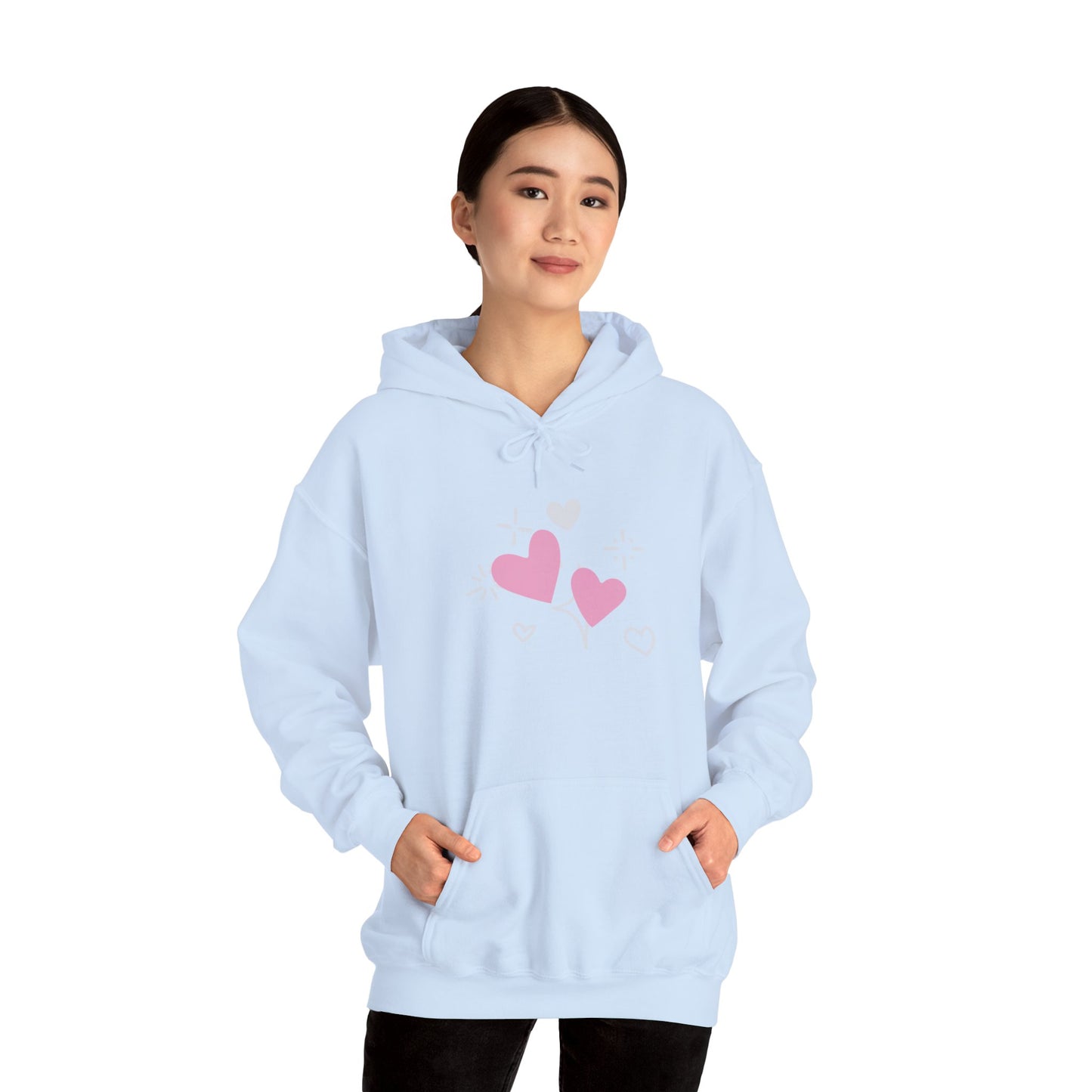 Cozy Heart-Themed Hooded Sweatshirt