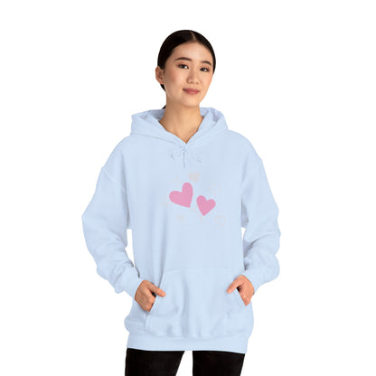 Cozy Heart-Themed Hooded Sweatshirt