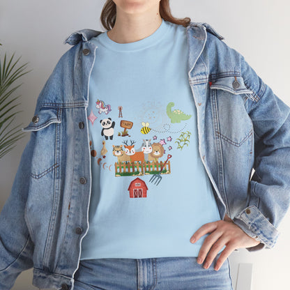 Farm Illustrations Unisex Heavy Cotton Tee
