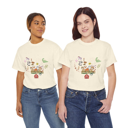 Farm Illustrations Unisex Heavy Cotton Tee