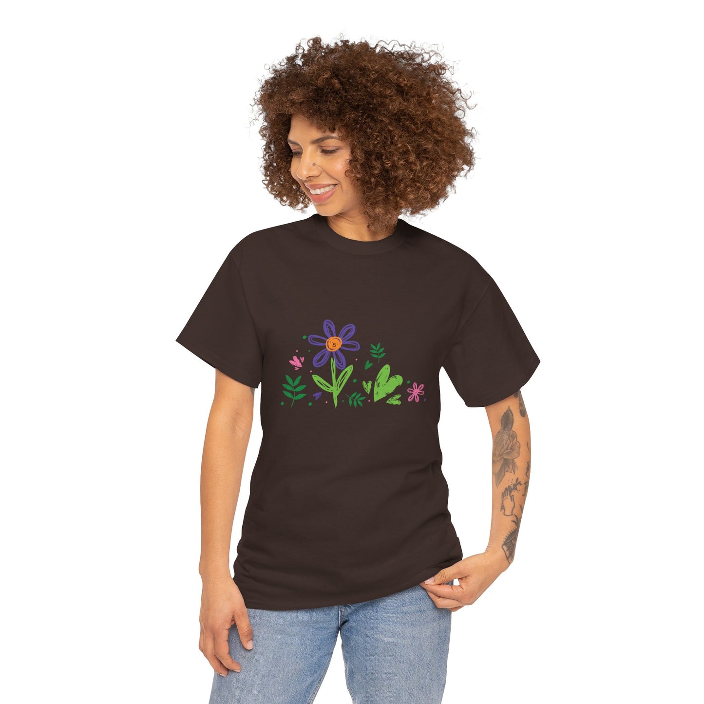 Floral Unisex Heavy Cotton Tee
