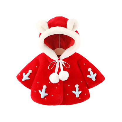 Hooded Thick Velvet Warm Faux Fur Coat