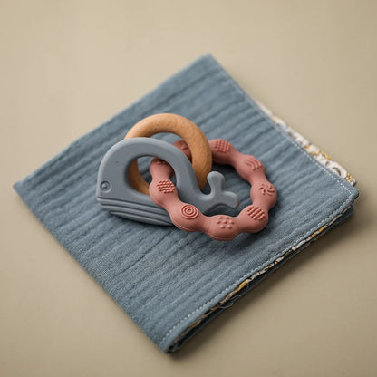 Bracelet pendentif anneau de dentition en silicone pour bébé