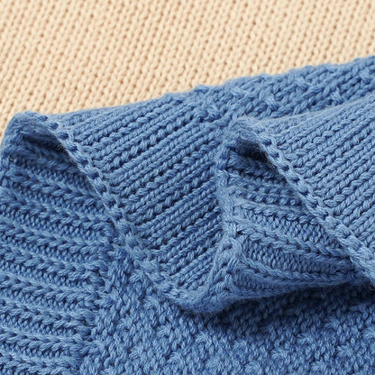 Knitted Textured Blanket