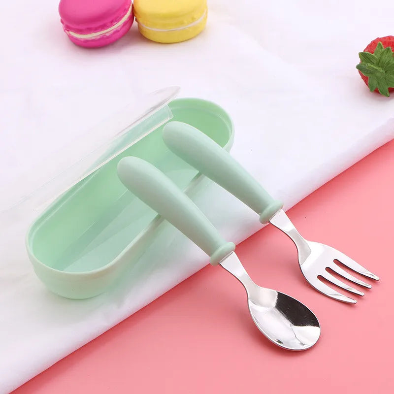 Baby Stainless Steel Spoon Fork Set