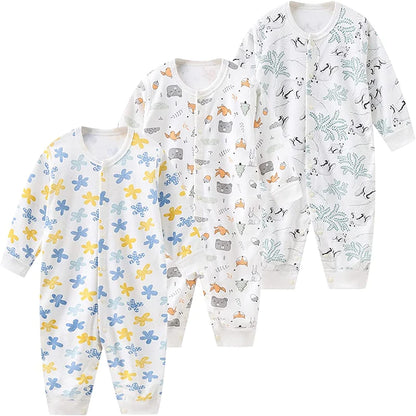 3 Pieces Long Sleeve Infant Baby Jumpsuit