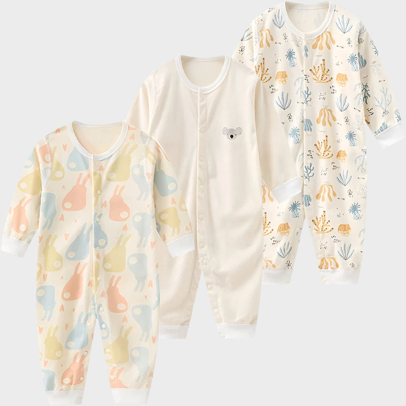 3 Pieces Long Sleeve Infant Baby Jumpsuit