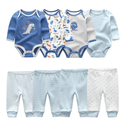 8 Pack Newborn Baby Bodysuit With Pants