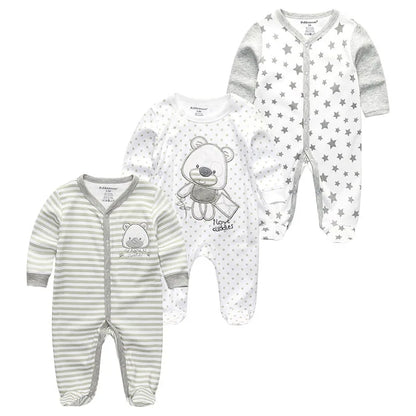 3 Pieces Long Sleeve Infant Baby JumpSuit