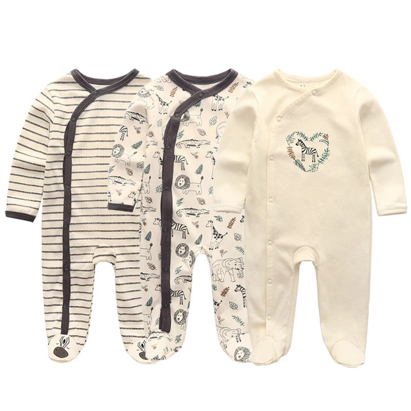 3 Pieces Long Sleeve Infant Baby JumpSuit