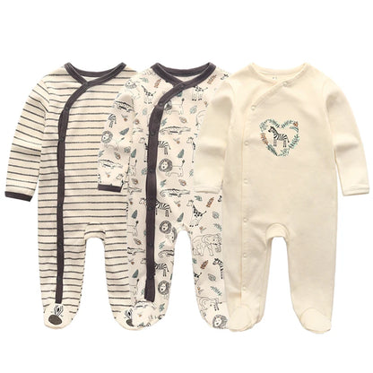 3 Pieces Long Sleeve Infant Baby JumpSuit