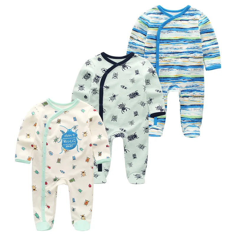 3 Pieces Long Sleeve Infant Baby JumpSuit