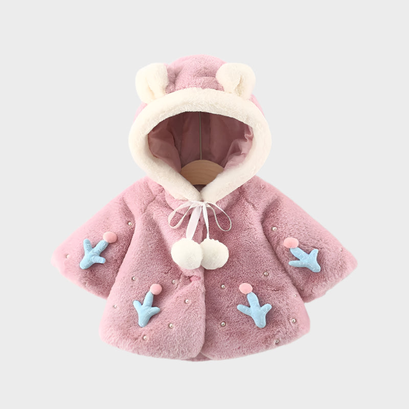 Hooded Thick Velvet Warm Faux Fur Coat