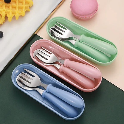 Baby Stainless Steel Spoon Fork Set