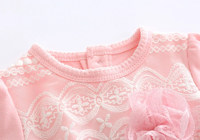 Floral Princess Baby Jumpsuit With Footies Outfit